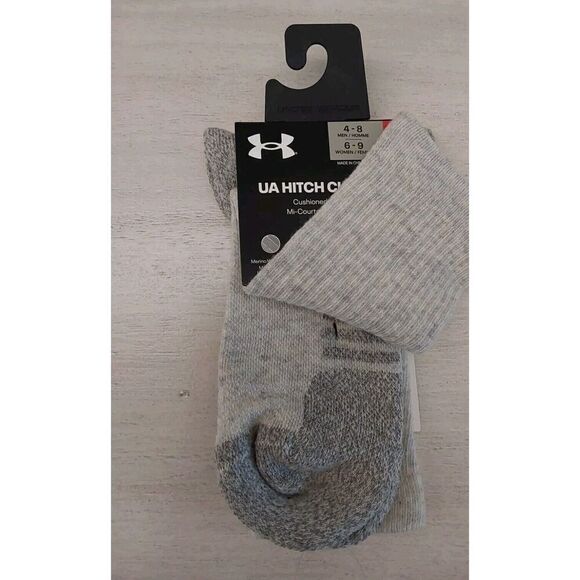 Under Armour 1357227-110 Hitch Cushion Mid-Crew Socks Sz 4-8 SUMMIT WHITE - Picture 6 of 7